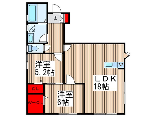 リーブルファイン下蛭田の物件間取画像